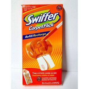 22 Swiffer Carpet Flick Refill Cleaning Cartridges Women Orange 2-Sided